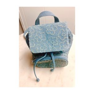 Floral embroidered backpack